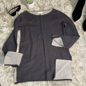 EUC Club Monaco Gray Mauve Merino Alpaca Blended Sweater M